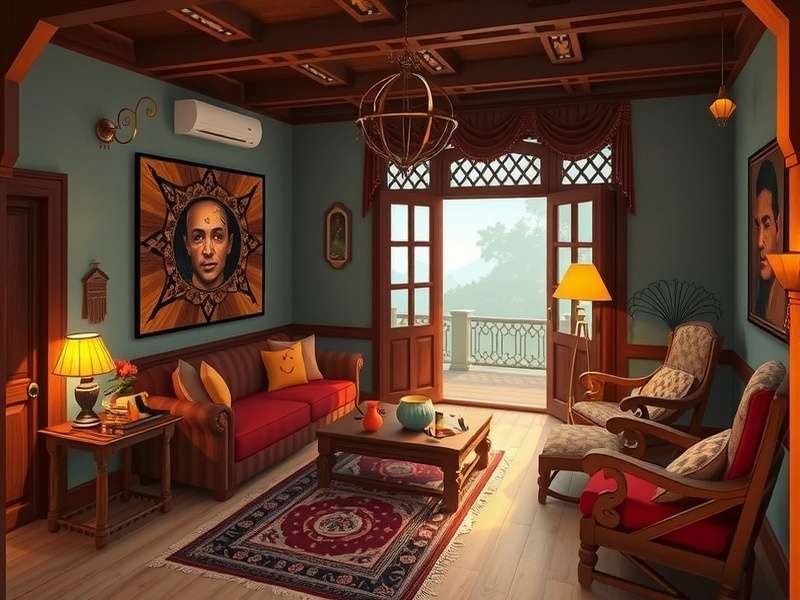 Vintage House Revamp game screenshot showing traditional Indian interior